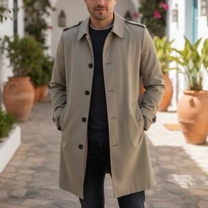 Blauer Ceiling Zero 7000 Trenchcoat 42R Vintage US Navy Military Sand Khaki